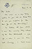 Letter from F. W. Lawrence to Lady Durning-Lawrence