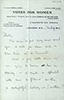 Letter from F. W. Pethick-Lawrence to Emmeline Pethick-Lawrence