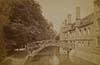 Photograph of the ‘mathematical’ bridge at Queens’ College, Cambridge, with part of the college
