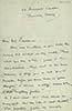 Letter from Emmeline Pethick to F. W. Lawrence