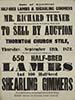 Printed notice of an auction sale of lambs and gimmers by instruction of R. Capstick of Broda Garth, the sale to be conducted by Richard Turner at Thornton Church Stile (the name of an inn at Thornton-in-Lonsdale, Yorks.) on 12 Sept. 1872
