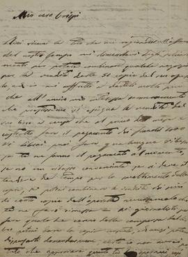 Letter from Rossalino Pilo to Francesco Crispi